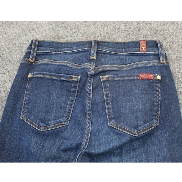 7 For All Mankind Josefina Dark Wash Skinny Jeans Womens Size 24 - Picture 11 of 12